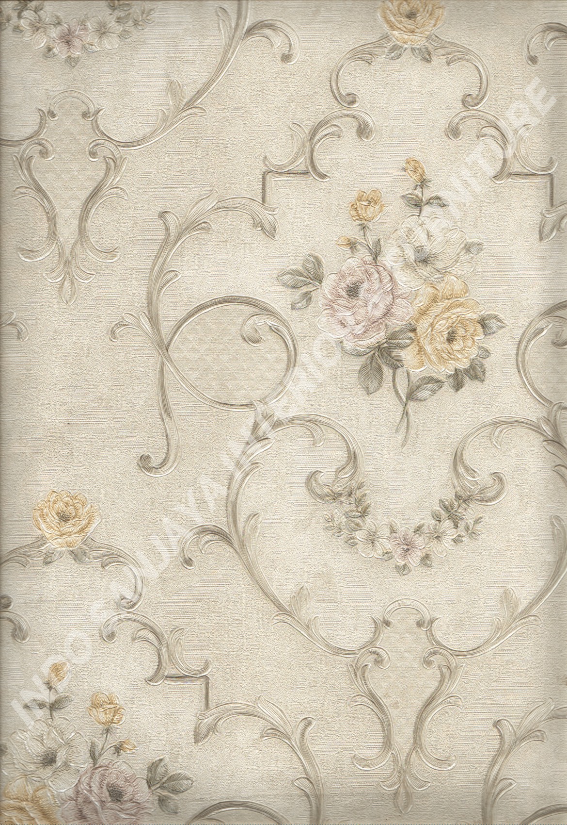 wallpaper   Wallpaper Bunga YG80101:YG80101 corak  warna 