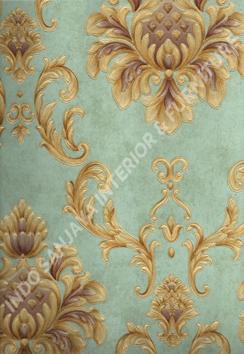 wallpaper   Wallpaper Klasik Batik (Damask) HR-16126:HR-16126 corak  warna 