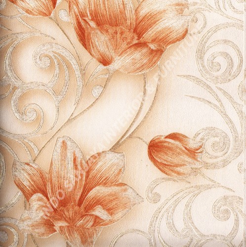 wallpaper   Wallpaper Bunga 318104:318104 corak  warna 